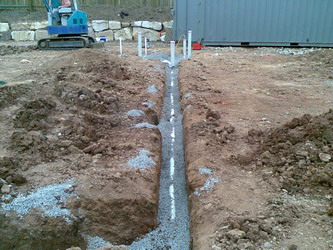 New Home Sewer Drainage Underslab Draining